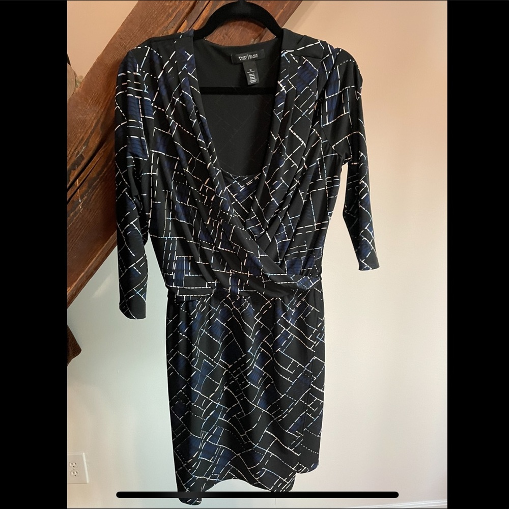 Black Faux Wrap Dress